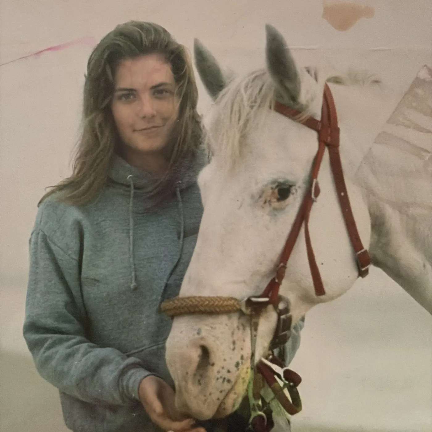 Cate Keogh with one of the ranch horses